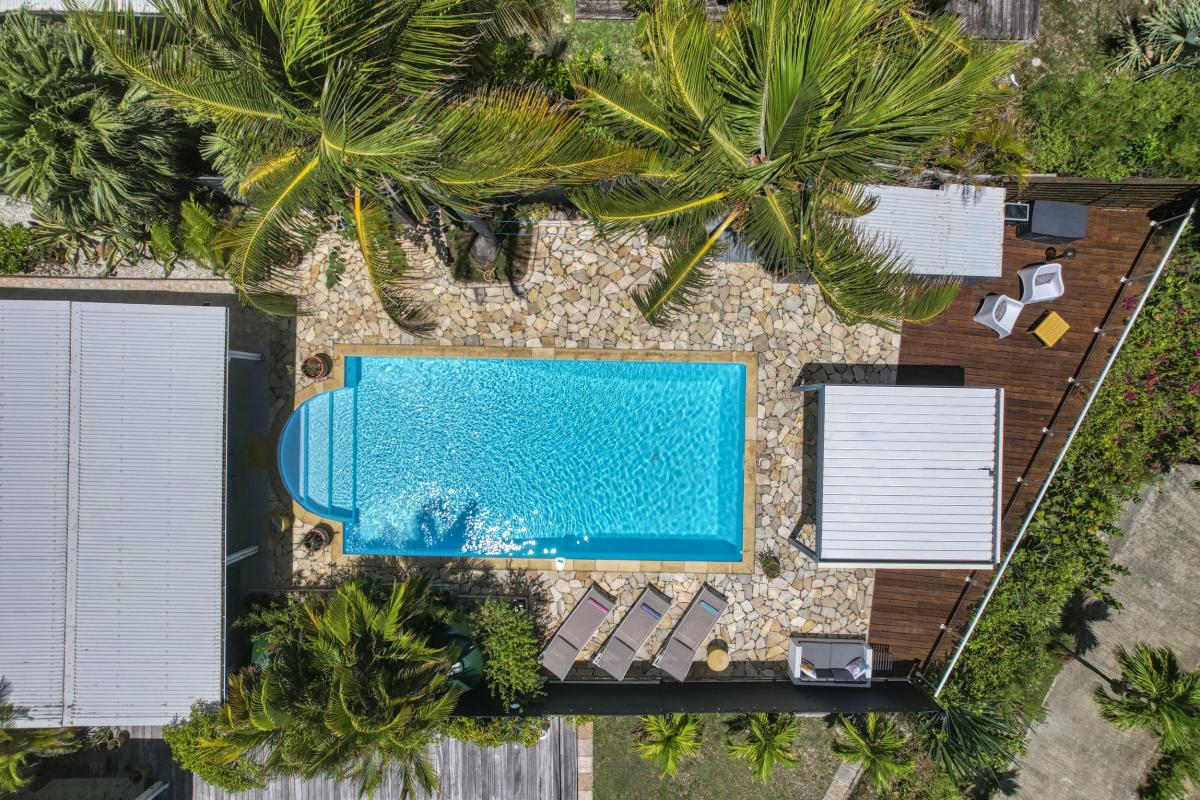 41.Location villa piscine vue mer Saint François Guadeloupe_ Vue du ciel